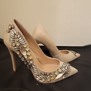 New, Aldo heels with rhinestones, size 7